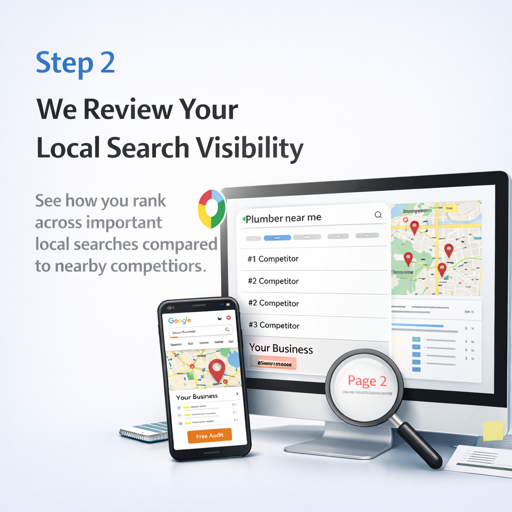 Reviewing local search visibility and Google Maps rankings